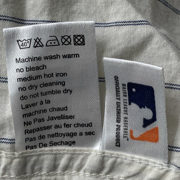 Vtg Red Jacket Mens XL New York Yankees Striped Button Down Shirt Bronx Bombers - Picture 11 of 12